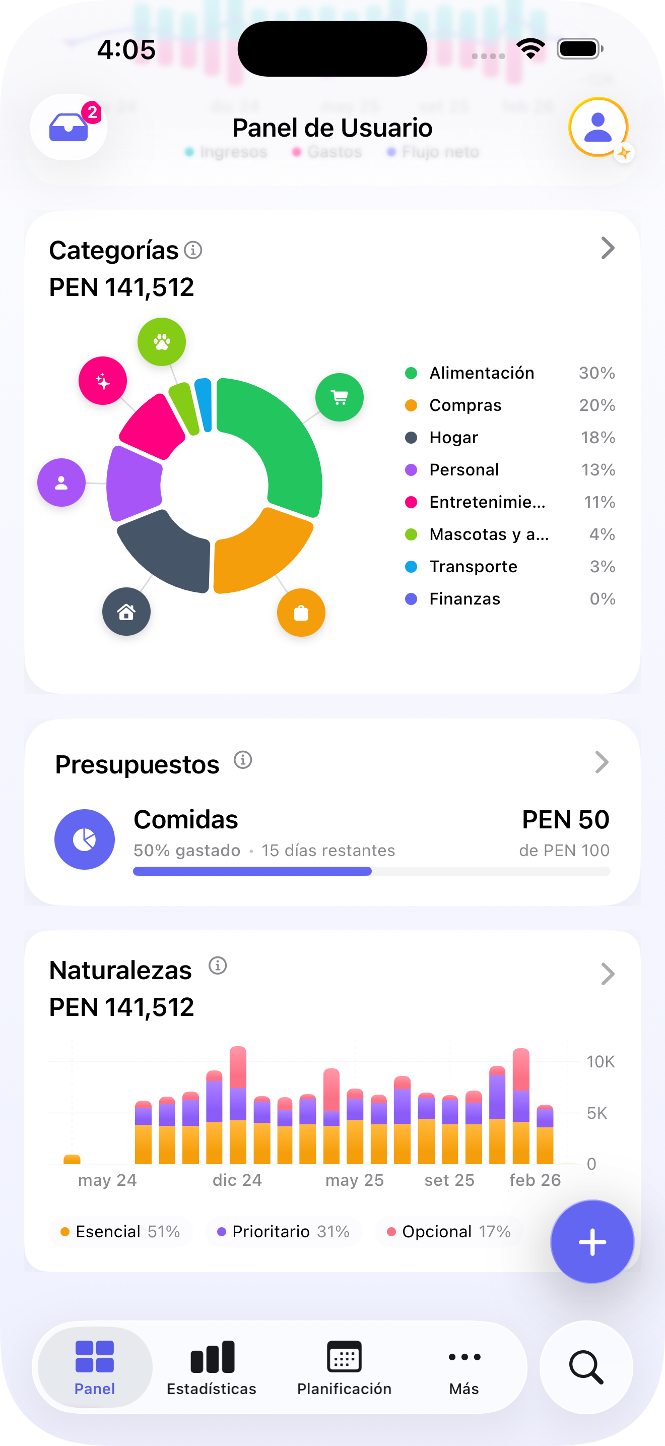 Yala - Panel Principal