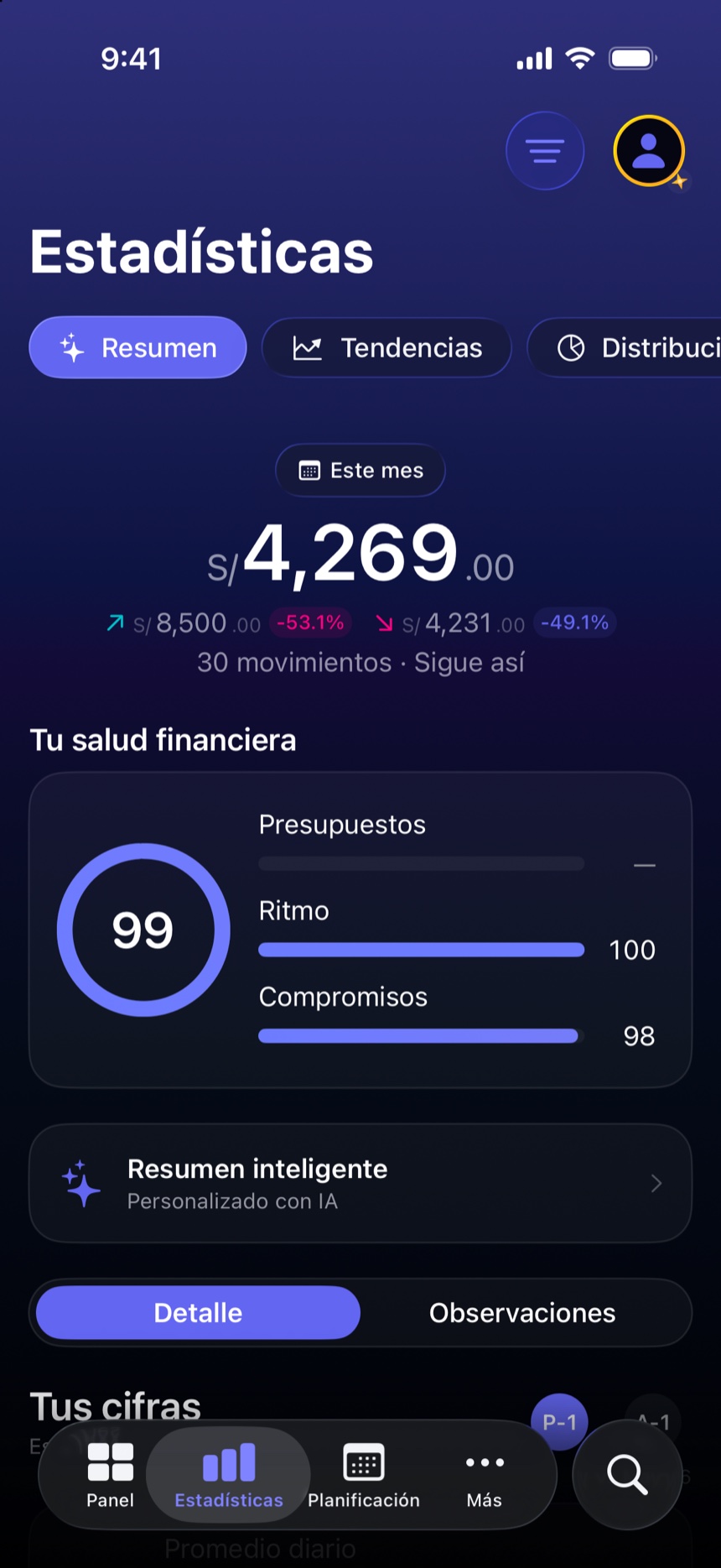 Estadísticas y análisis
